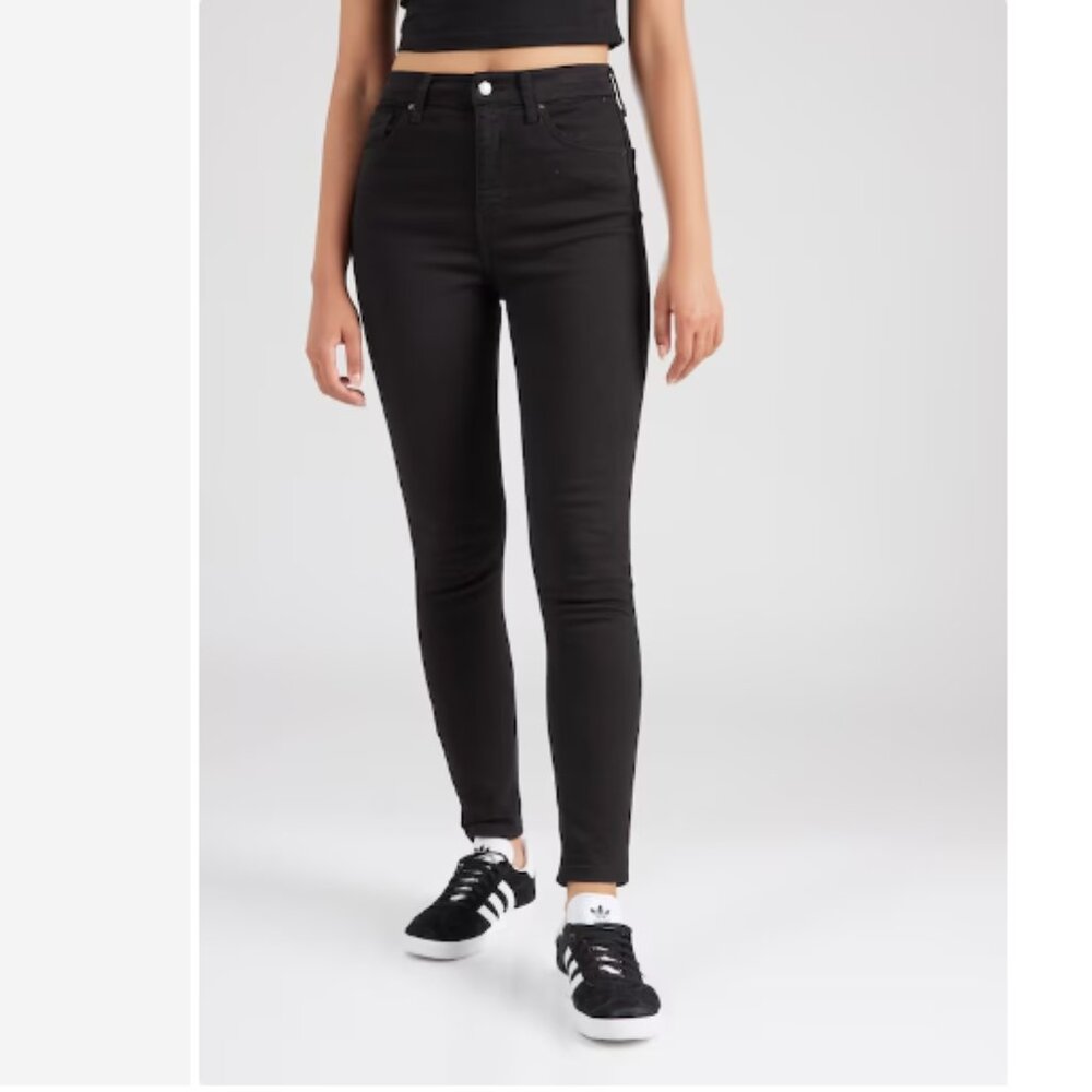 NWT Topshop Jamie High Waisted Ankle Length Skinny Jeans, Black - Size 2